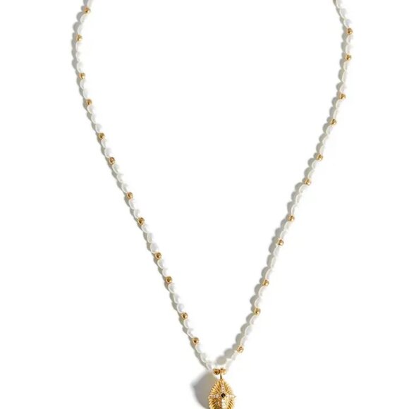 Missoma x Harris Reed Pearl Drop Necklace - Picture 6 of 8